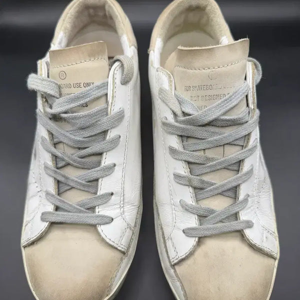 [BUNJANG] Golden Goose Superstar Sneakers Leather White Beige / 골든구스 슈퍼스타 스니커즈 (정품)