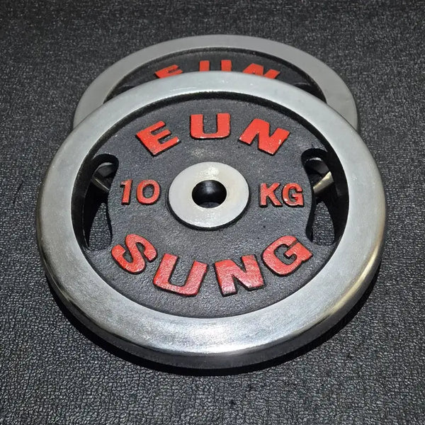 [BUNJANG] Eunseong Chromed Lightweight Barbell Plates (2 x 10KG) / (무료배송) 10KG * 2장 은성 크롬 경량 원판 바벨 플레이트