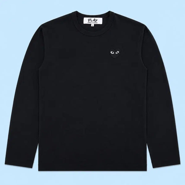 [BUNJANG] Comme des Garçons Play Black Long Sleeve T-Shirt Size L / 꼼데가르송 플레이 블랙 긴팔티 L사이즈 100 라운드 기본티 셔츠