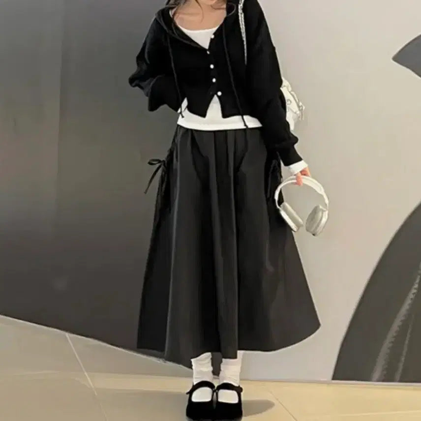 [BUNJANG] Ablley Shirring Long Skirt / 에이블리 셔링 롱 스커트