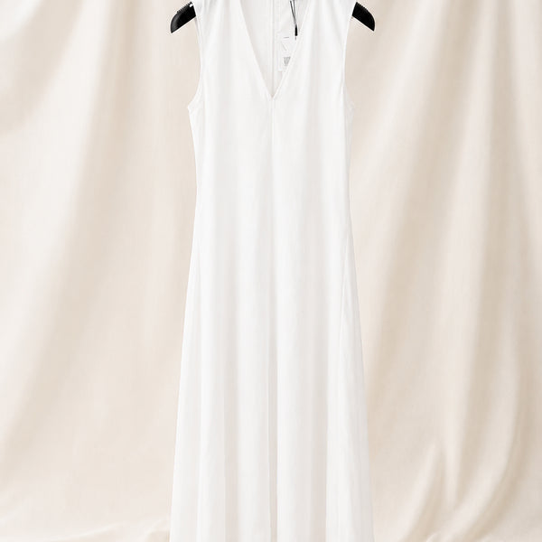 [BUNJANG] TOTEME Long White Dress Lyocell Linen / TOTEME 토템 롱 화이트 원피스 드레스 242 WRD2660 FB0159