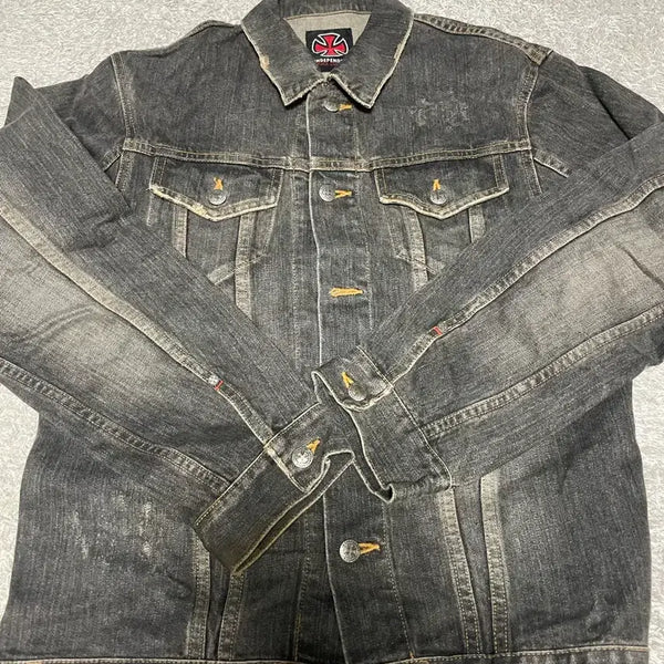 [BUNJANG] Vintage Independent Shield Logo Denim Jacket / 빈티지 인디펜던트 자켓