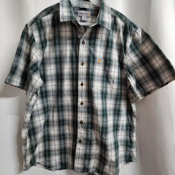 [BUNJANG] Carhartt Plaid Short Sleeve Shirt / 칼하트 체크 반팔 셔츠