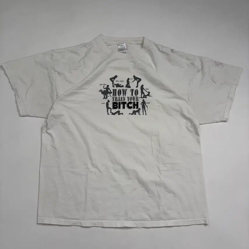[BUNJANG] 90s How To Train Your Bitch Tee (White) / 90s How To Train Your Bitch Tee (white)