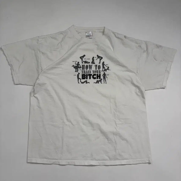 [BUNJANG] 90s How To Train Your Bitch Tee (White) / 90s How To Train Your Bitch Tee (white)