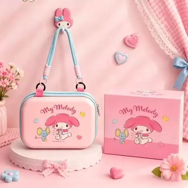 [BUNJANG] Sanrio My Melody Mini Hard Pouch Cross Bag / 수입 정품 산리오 핑크 마이멜로디 미니 레디백 하드 파우치 크로스 가방