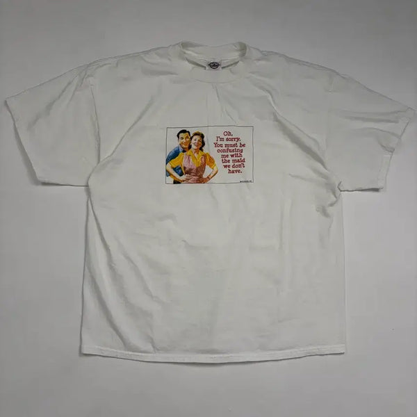 [BUNJANG] 90s Maid Short Sleeve T-Shirt (White) / 90s Maid Tee (white)