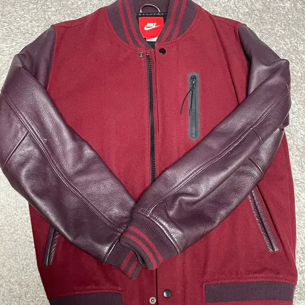[BUNJANG] Nike Leather Destroyer Varsity Jacket / 나이키 레더 바시티 자켓 디스트로이어