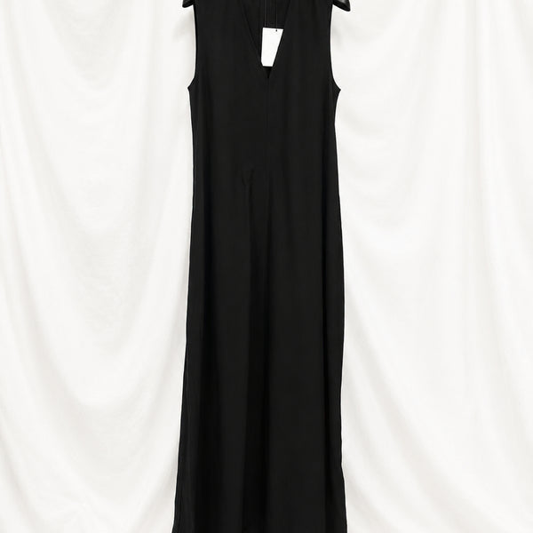 [BUNJANG] TOTEME V-Neck Sleeveless Dress Black / TOTEME 토템 민소매 브이넥 블랙 원피스 242-WRD2193-FB0159
