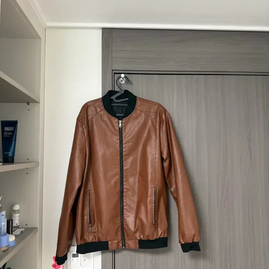 [BUNJANG] Men's Leather Jacket / 남성 레더 자켓 브라운,블랙