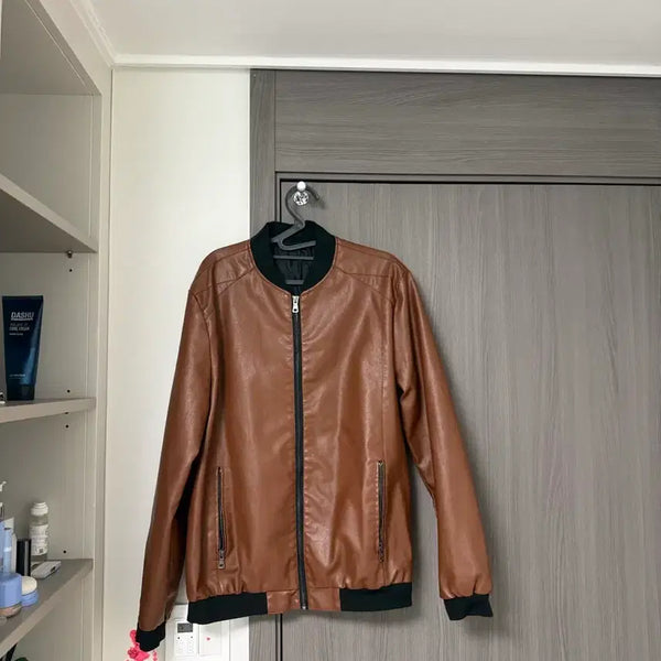 [BUNJANG] Men's Leather Jacket / 남성 레더 자켓 브라운,블랙