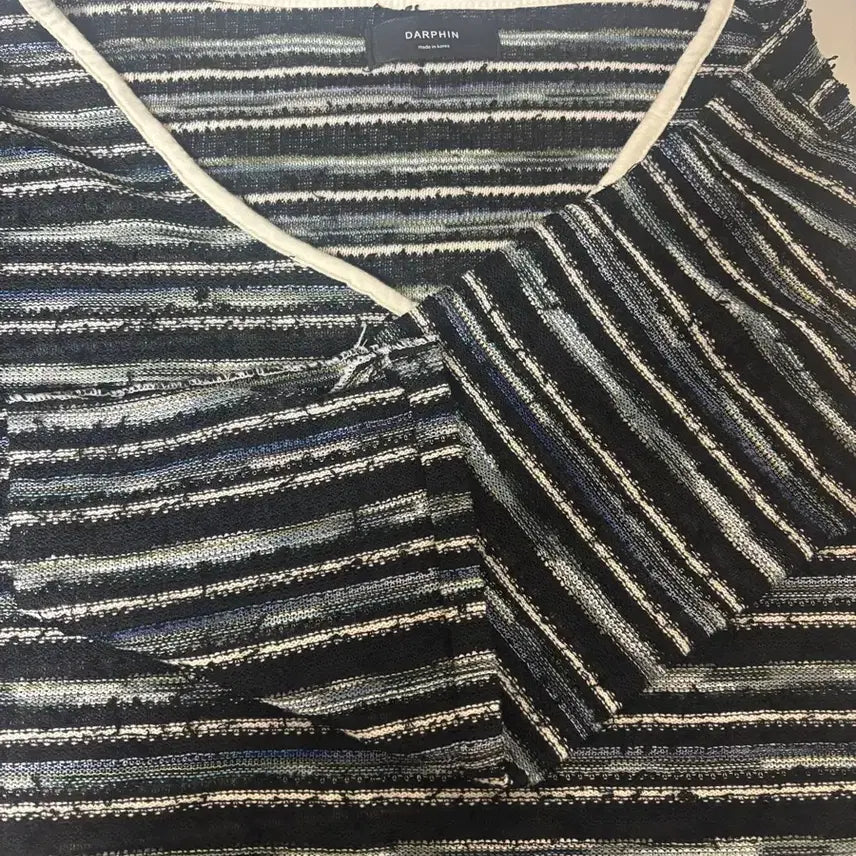 [BUNJANG] Summer Stripe Crop Knit / 여름 스트라이프 크롭 니트