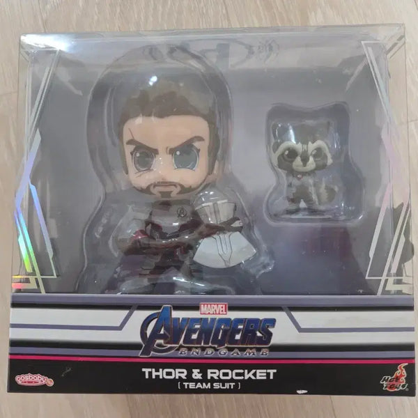 [BUNJANG] Hot Toys Cosbaby Avengers: Endgame Thor & Rocket Figure Set (Team Suit Version) / [미개봉] 핫토이 코스베이비 어벤져스 엔드게임 토르, 로켓  피규어