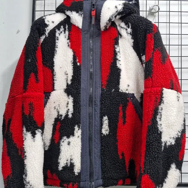 [BUNJANG] 95M Spider Fleece Padded Hooded Zip-Up Jacket / 95M 스파이더 플리스 패딩 후드 집업 자켓.