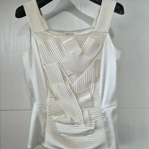 [BUNJANG] SSolezia White Sleeveless Blouse / S solezia 블라우스