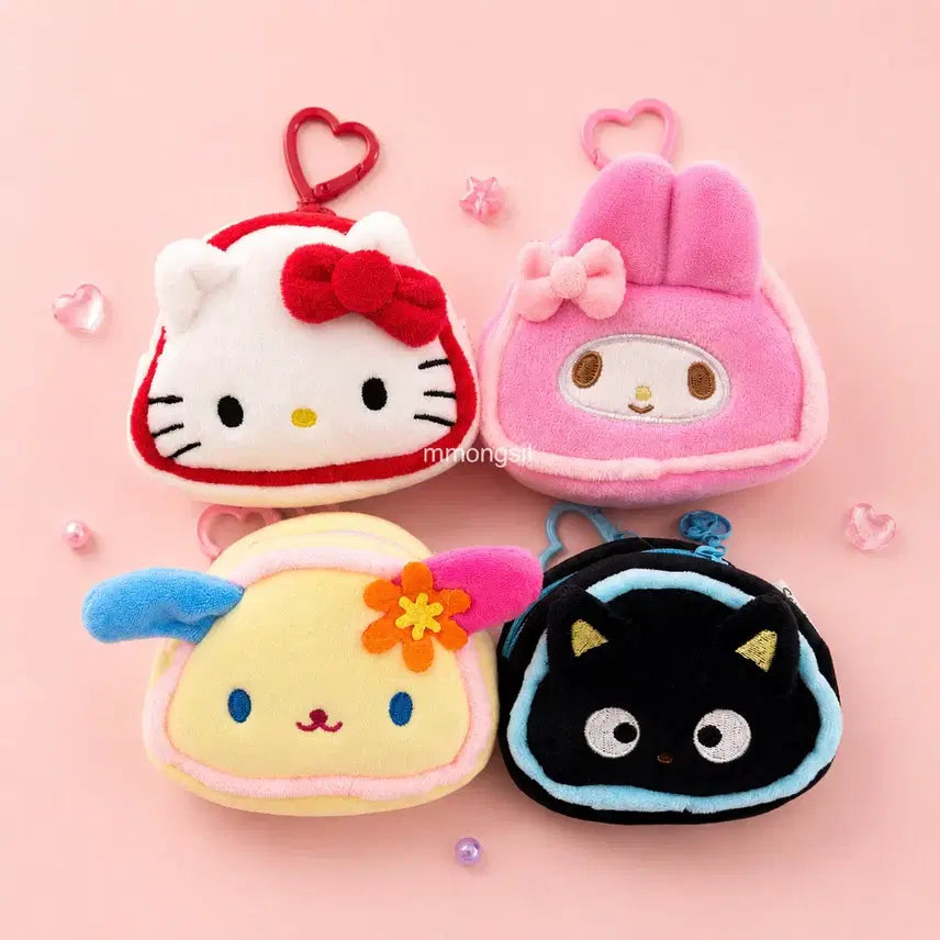 [BUNJANG] Sanrio My Melody/Choco Cat Pocket Gimbap Pouch Keychain / 정품 산리오 포켓 삼각김밥 파우치 키링_마이멜로디/초코캣
