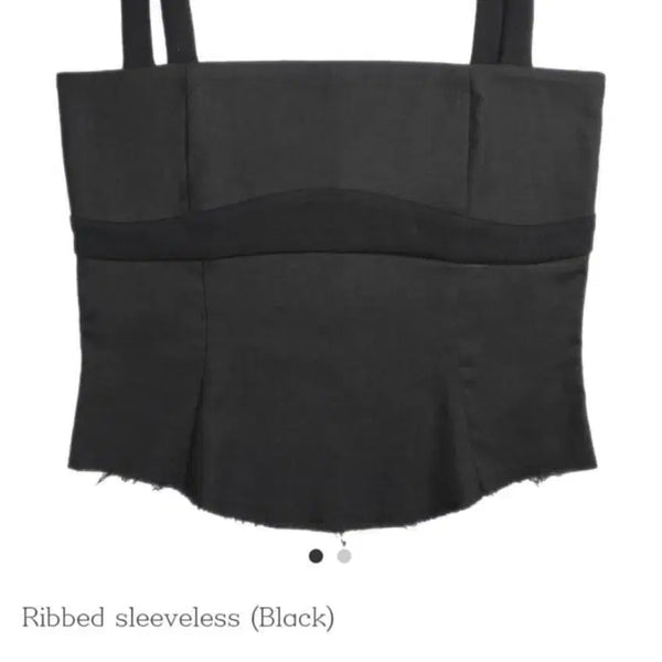 [BUNJANG] Bonne Ribbed Sleeveless Top (Black) / 본네 Ribbed sleeveless (Black) 2사이즈