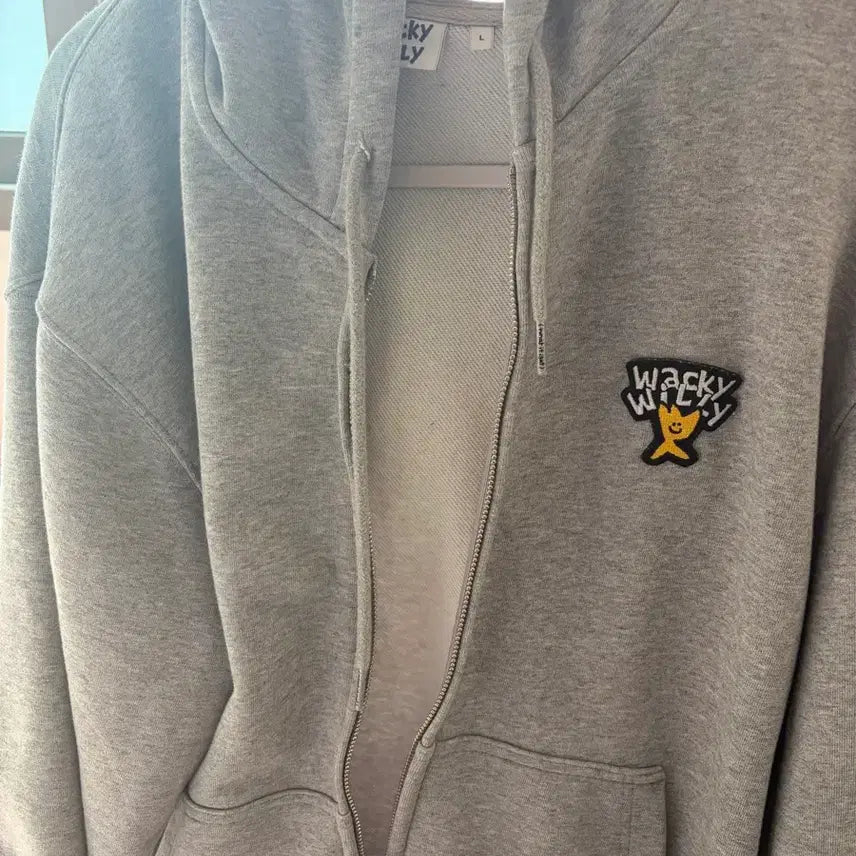 [BUNJANG] Wackywilly Hoodie Zip-up Grey L / 와키윌리 후드집업 회색 L
