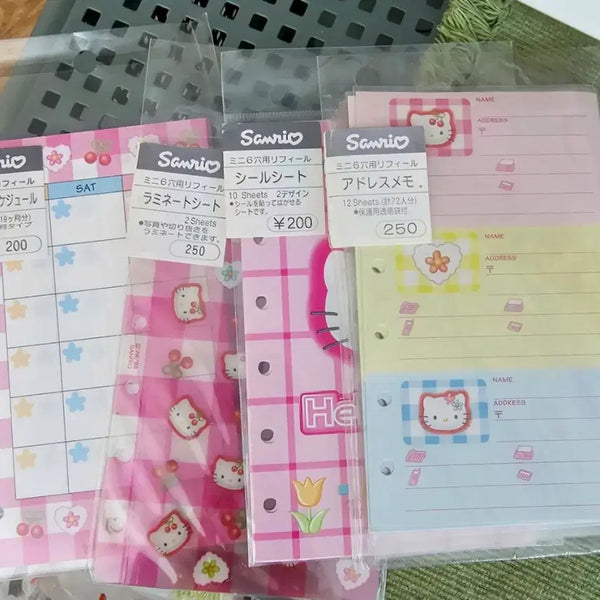 [BUNJANG] Cherry Kitty Tulip Kitty Diary Inserts Set / 체리키티 다이어리 속지4종세트, 튤립키티 다이어리 속지