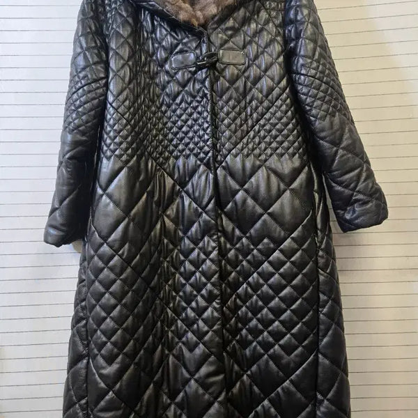 [BUNJANG] MC-CRAW Black Mink Leather Quilted Coat / MC-CRAW 블랙 밍크 양가죽퀄팅코트