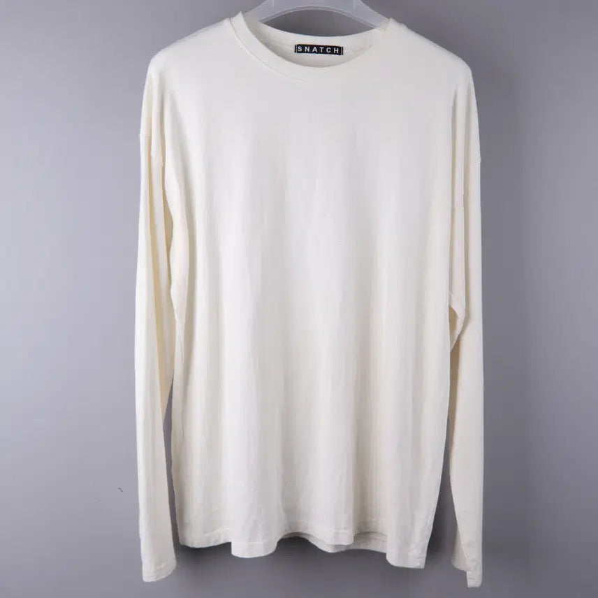 [BUNJANG] SNATCH Long Sleeve T-Shirt Ivory (F) / SNATCH 롱 슬리브 티셔츠 아이보리 (F)