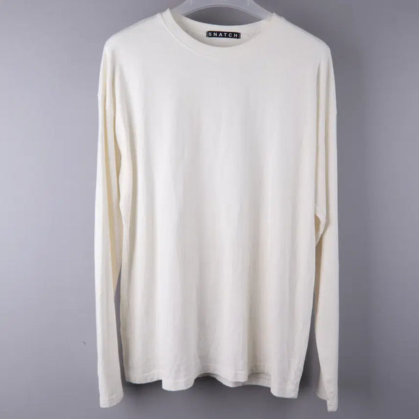 [BUNJANG] SNATCH Long Sleeve T-Shirt Ivory (F) / SNATCH 롱 슬리브 티셔츠 아이보리 (F)