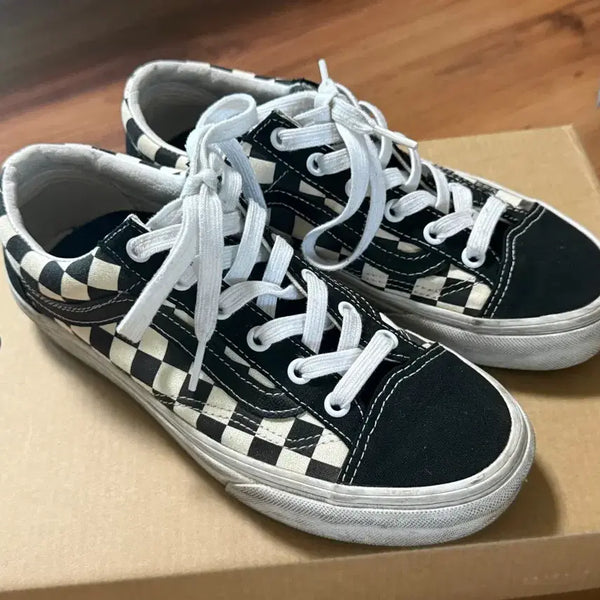 [BUNJANG] Vans Checkerboard Authentic Sneakers / 반스 체커보드 어센틱 235