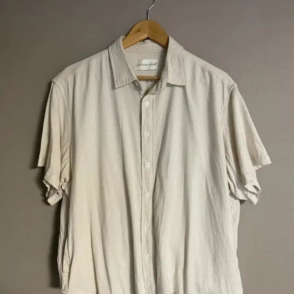 [BUNJANG] La Fiel Store Men's Linen Blend Oversized Shirt Jacket / 남성용) 라퍼지스토어 오버핏 린넨 마 셔츠형자켓( 프리)