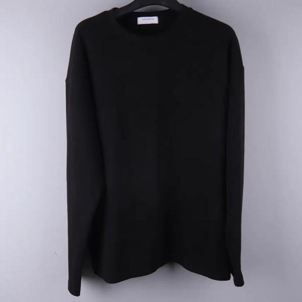 [BUNJANG] Custom mellow Textured Long Sleeve T-Shirt Black / 커스텀멜로우 텍스처 롱슬리브 티셔츠 블랙 (100) 5207