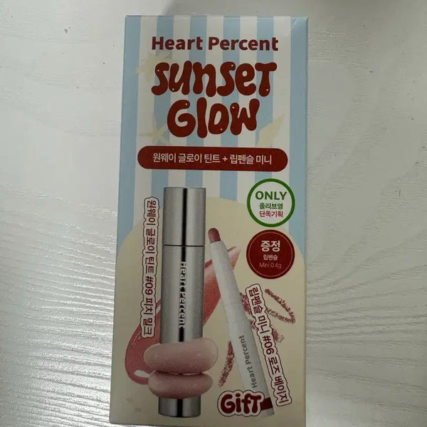 [BUNJANG] Heartpercent Dot On Mood One-Way Glowy Tint 09 Peach Milk Sunset Glow Set / 하트퍼센트 도트 온 무드 원 웨이 글로이 틴트 09 피치 밀크 썬셋 글로우 기획