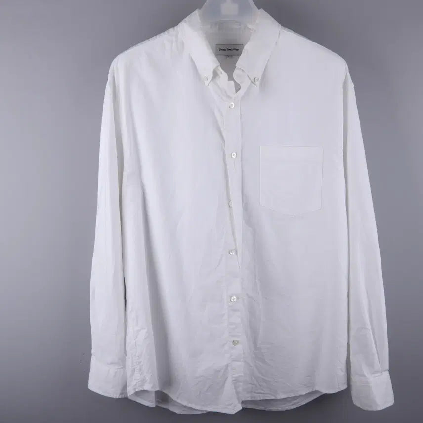 [BUNJANG] Steady Everywear Relaxed Oxford Shirt White / 스테디에브리웨어 릴렉스드 옥스퍼드 셔츠 화이트 (3)