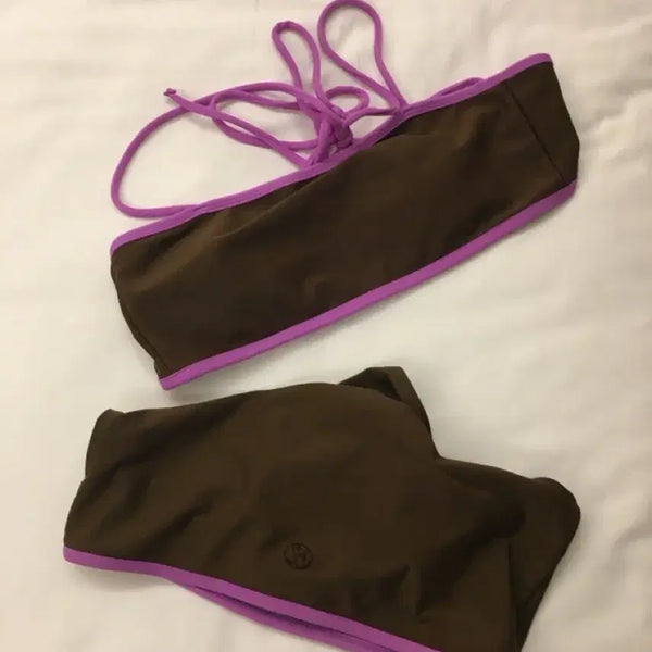 [BUNJANG] Pieces Band Bando Bikini Brown / 파이시스 방도 비키니
