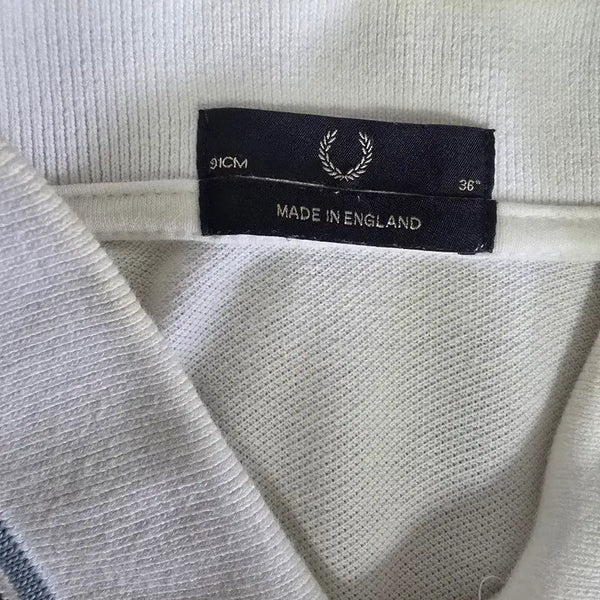 [BUNJANG] Fred Perry White Polo Shirt / 프레드페리 화이트 폴로셔츠 36