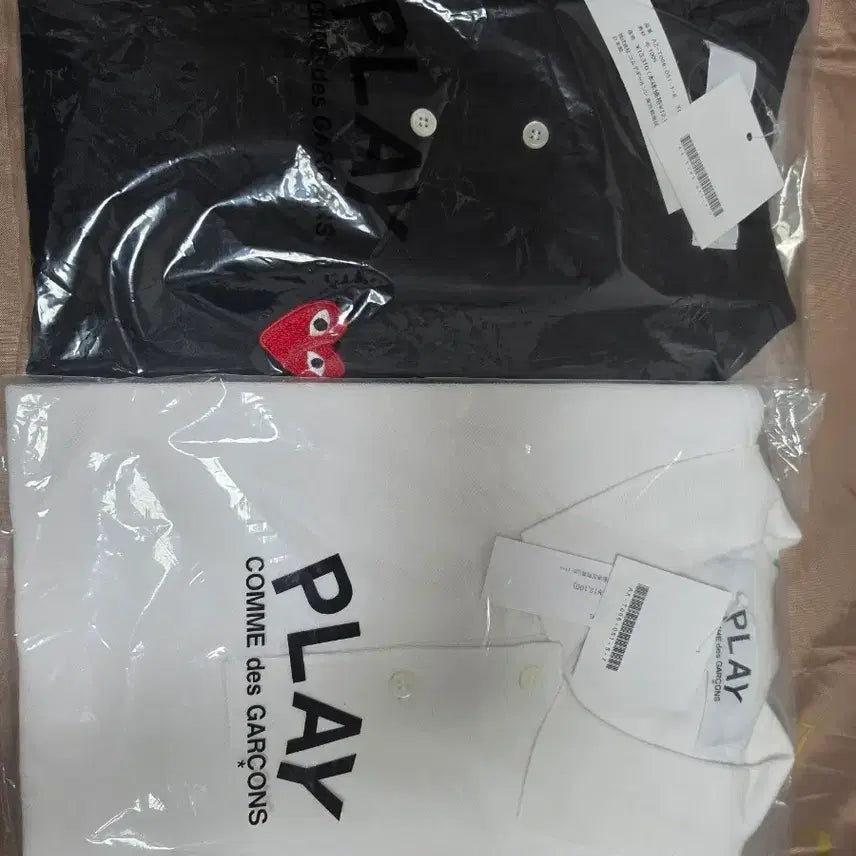 [BUNJANG] Comme des Garçons PLAY Short Sleeve Polo T-Shirt Black/White / [새상품 최저가]꼼데가르송 반팔 카라티 블랙/화이트 PK티