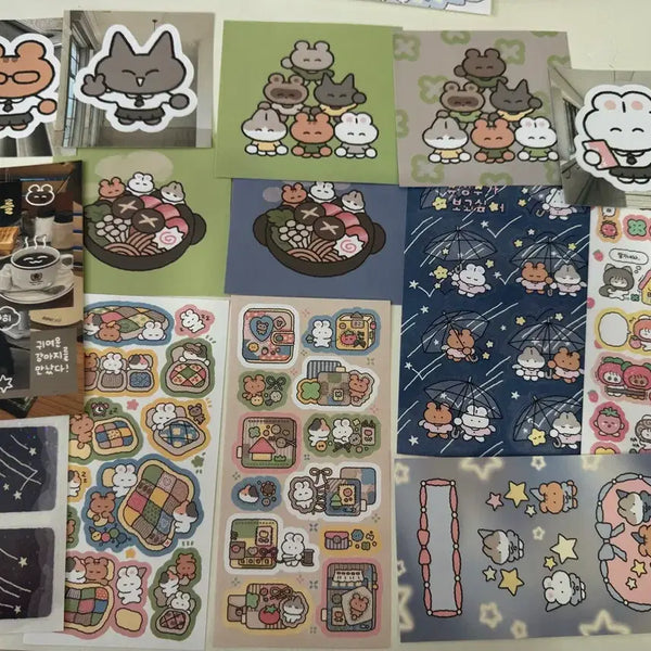 [BUNJANG] Yoon Goo Sticker Set (Mojo Paper) / 윤구 스티커 , 모조지, 덤 처분