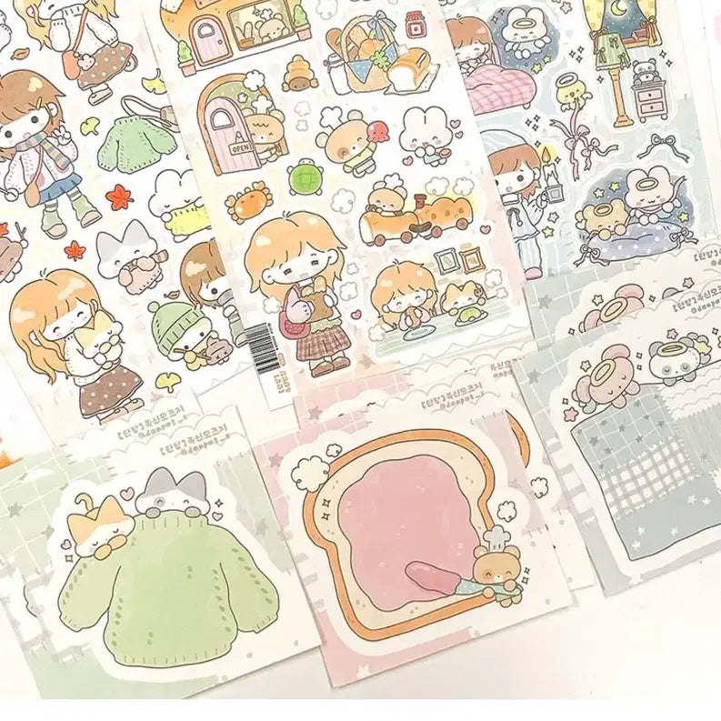 [BUNJANG] Danpat Fluffy Package Sticker Pack / 단팥 폭신패키지 스티커팩