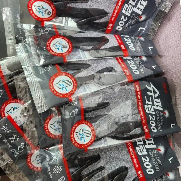 [BUNJANG] 3M Super Grip 200 Gloves Bundle (30 L, 3 M) / 3M 슈퍼그립200 장갑33개(L30개M3개)일괄 새상품