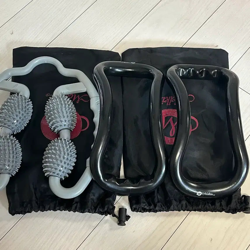 [BUNJANG] Melkin Sports Hard 100 Yoga Ring Set (2pcs) with Daiso Roller / 멜킨 스포츠 하드 100 요가링 2개+다이소 롤러