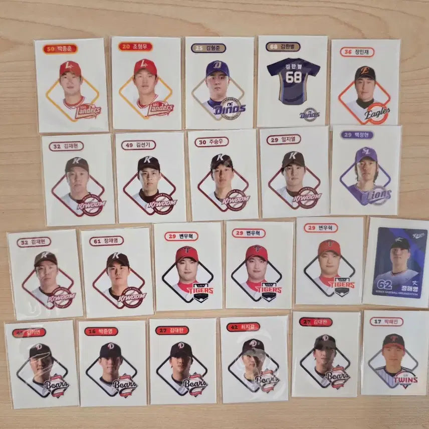 [BUNJANG] KBO Team Stamp Stickers Bundle Set / KBO 띠부씰 일괄 급처