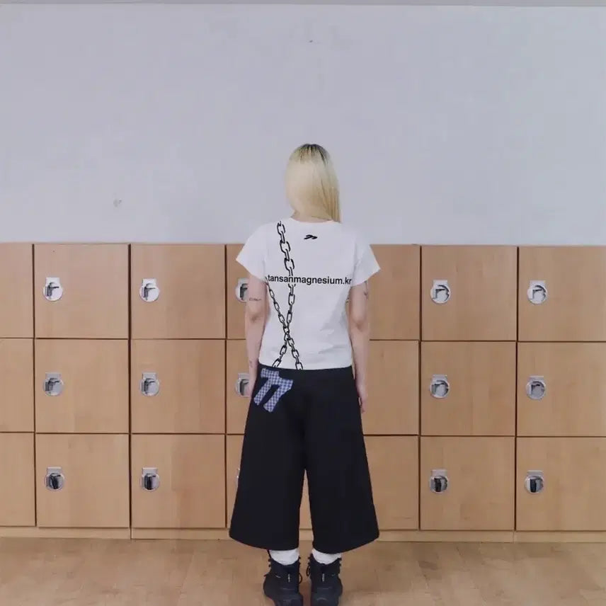 [BUNJANG] Chain T-Shirt (White) / [탄산마그네슘/1회착용] 체인 티셔츠(화이트)