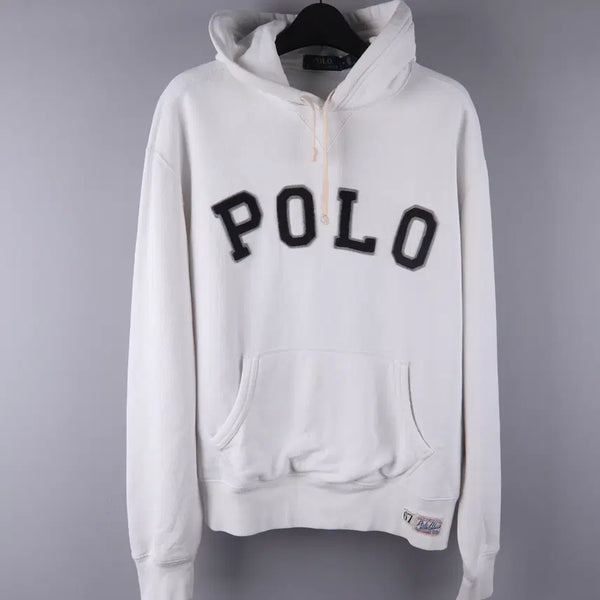[BUNJANG] Polo Ralph Lauren Sweat Hoodie Fleece White (M) / 폴로 랄프로렌 스웻 후드티 기모 화이트 (M) 5217