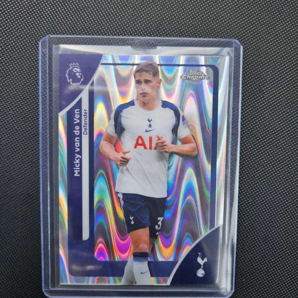 [BUNJANG] 2025-26 Topps Chrome Tottenham Mickey van de Ven Ray Wave Card / 25-26 탑스크롬 EPL 토트넘 미키 반더벤 레이 웨이브 카드