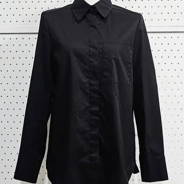 [BUNJANG] Balenciaga Black Long Sleeve Spandex Shirt / 발렌시아 블랙 롱 슬리브 셔츠 여성 스판셔츠