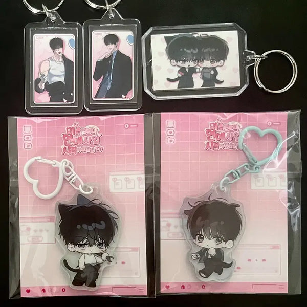 [BUNJANG] Yeolchim (Eighteen's Bed) Goyoohan Kangjun Acrylic Keychain Set with 7th Special Postcard and 1st Special Fan / 열여덟의침대 열침 키링 세트 미블컴퍼니 특전 제작 키링 7특 엽서 1특 부채