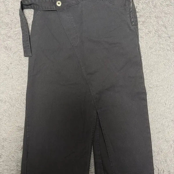 [BUNJANG] DUEL Diagonal Belted Slit Denim Long Skirt / 듀엘 사선 벨티드 트임 데님롱치마