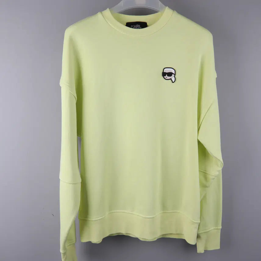 [BUNJANG] Karl Lagerfeld Fluorescent Lime Green Sweatshirt (S) / Karl Lagerfeld 칼라거펠트 스웻셔츠 맨투맨 형광라임그린 (S) 5223
