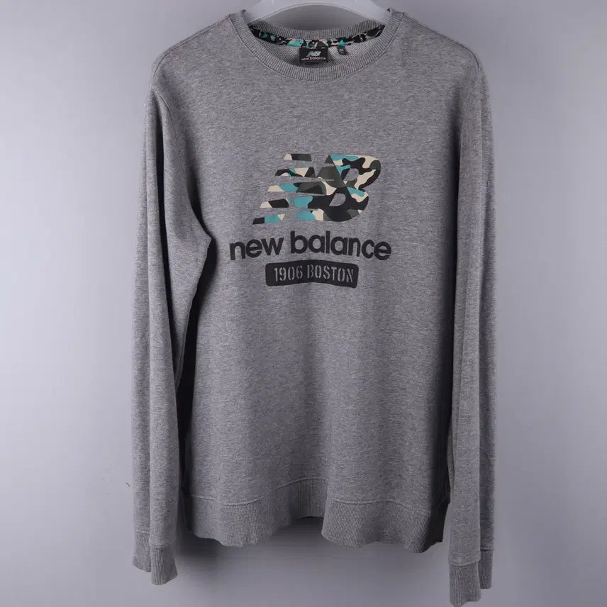 [BUNJANG] New Balance Camouflage Logo Print Sweatshirt XL / 뉴발란스 카모플라쥬 로고 프린트 맨투맨 (XL) 5224