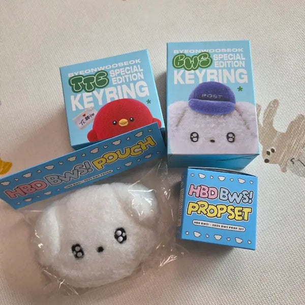 [BUNJANG] Byeon Woo Seok HBD BWS! Special Edition Keyring Pouch Bundle Set / 변우석 HBD BWS! 스페셜 에디션 키링 파우치 세트