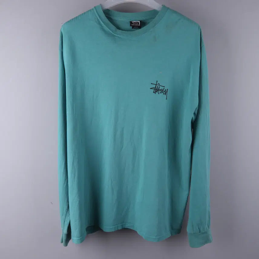 [BUNJANG] Stussy Basic Long Sleeve T-Shirt Ocean (L) / 스투시 베이직 스투시 롱슬리브 티셔츠 오션 (L) 5226