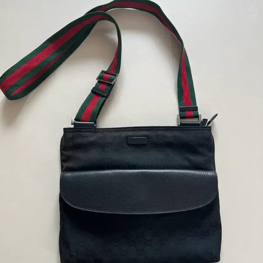 [BUNJANG] Gucci Men's Canvas Crossbody Messenger Bag / 구찌 남성 크로스백 메신저백 가방
